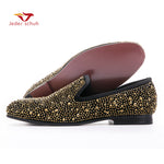wedding and party men's shoes super star with rhinestones Upper smoking