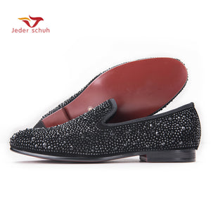wedding and party men's shoes super star with rhinestones Upper material Carrefour flats