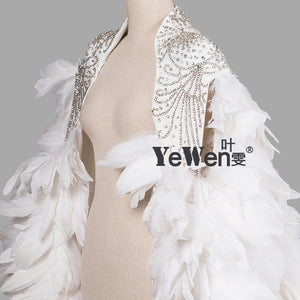 Beaded Feathered Cape