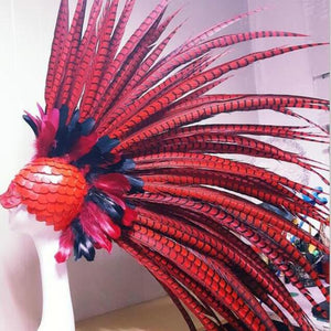 Custom Feathered Carnival Headpieces