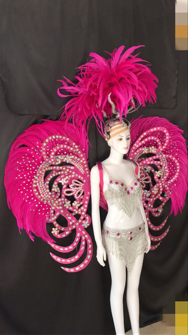 Beautiful Feather Costumes(Yellow Red Rose Red Blue Orange Color)